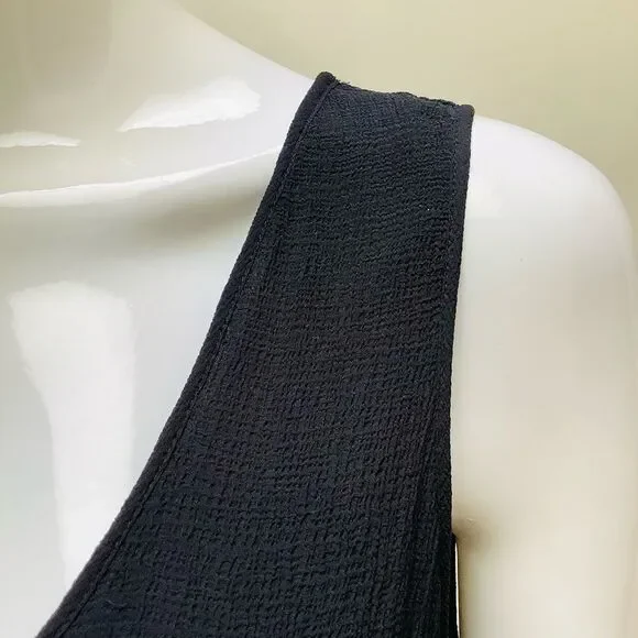 DONNA KARAN SLEEVELESS TANK DRESS BLACK 4 EUC - Picture 6 of 6